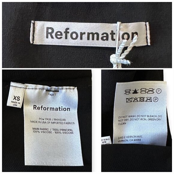 Reformation Chive black maxi dress, Size XS, New with tag - Picture 5 of 16